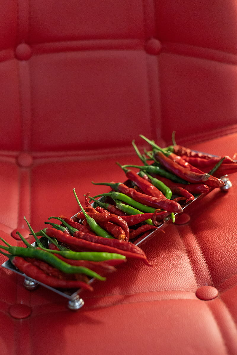 chili pepper, pepper, vegetables, tray, HD phone wallpaper