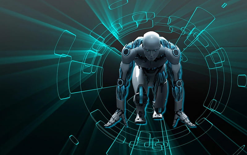 NOD Robot Neon, technic, neon, robot, nod, HD wallpaper