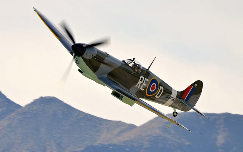WWII British Spitfire, Spitfire, Military, Aircraft, WWII, HD wallpaper