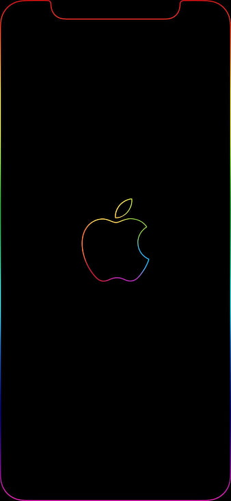 IPhone rainbow glow, apple, edge, HD phone wallpaper | Peakpx