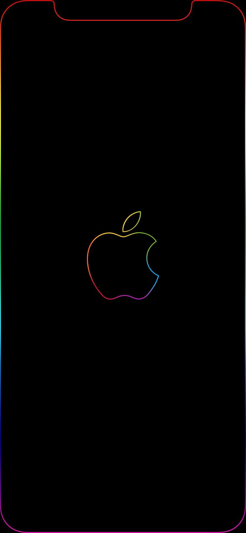 Iphone Rainbow Glow Apple Edge Hd Mobile Wallpaper Peakpx