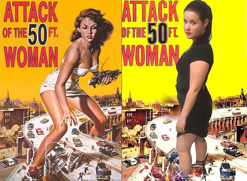 Allison Hayes and Kali Alaura, 50ft Woman, Giantesses, Giantess, HD wallpaper