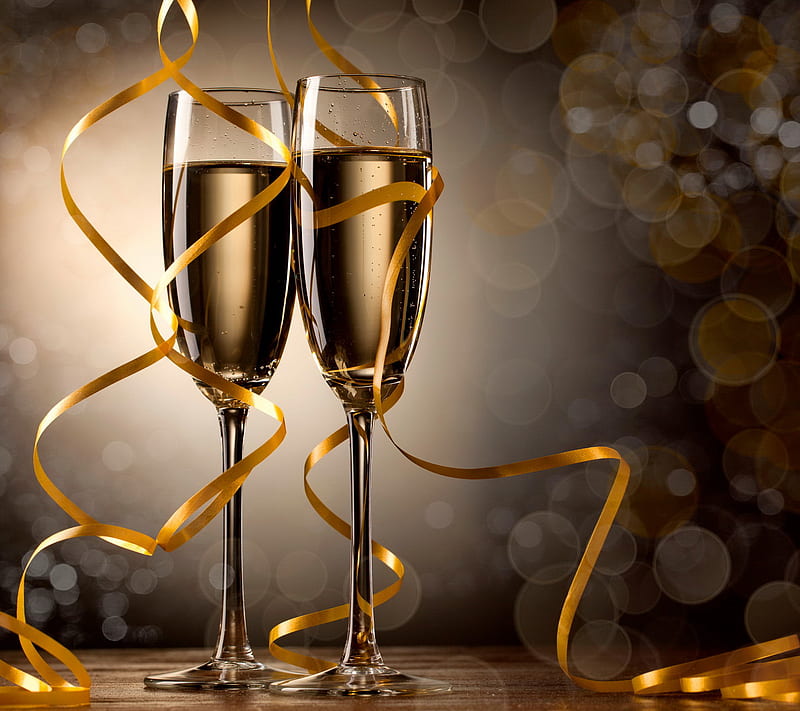 Champagne, happy, new year, HD wallpaper