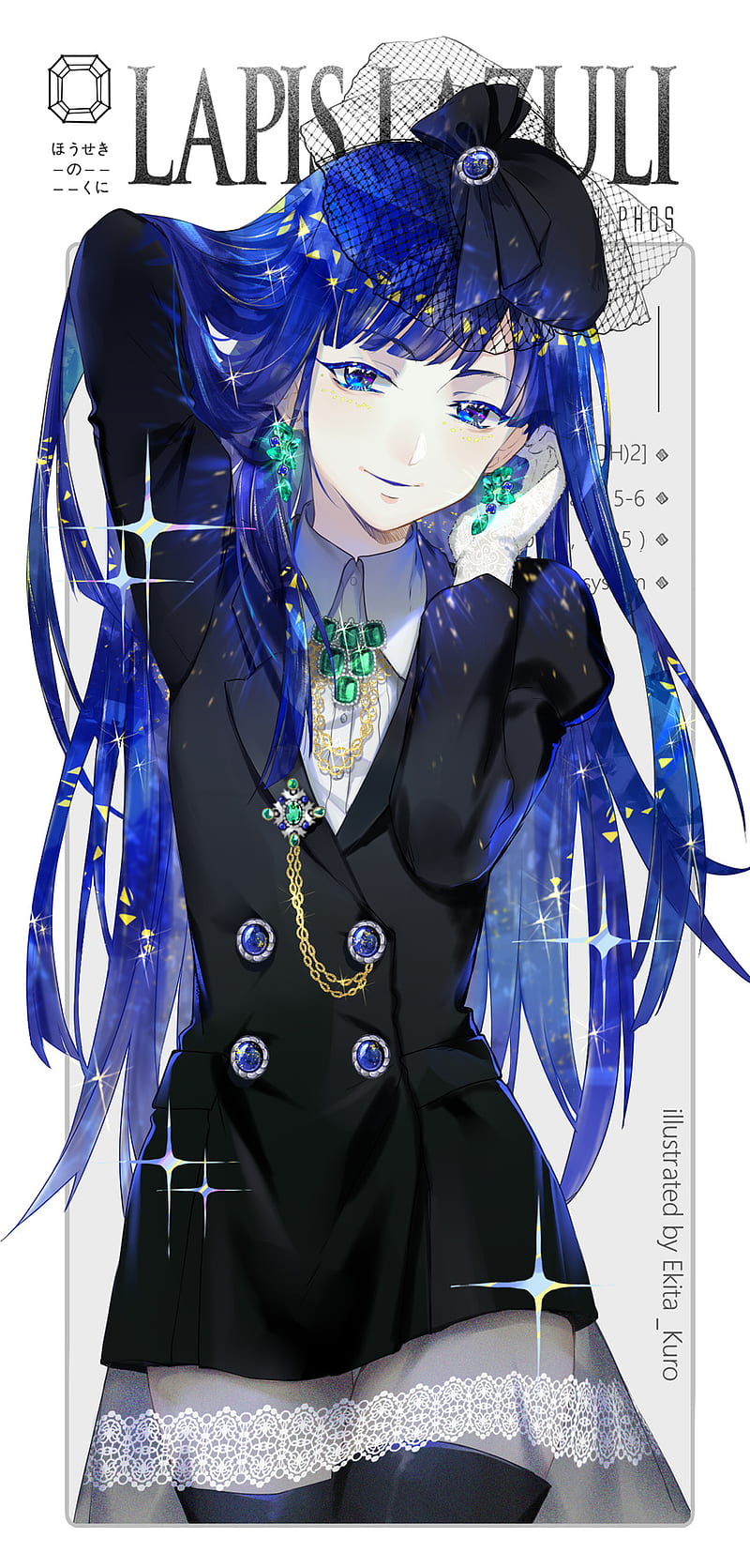 Lapis Lazuli, anime, hnk, houseki no kuni, land of the lustrous, manga, HD phone wallpaper