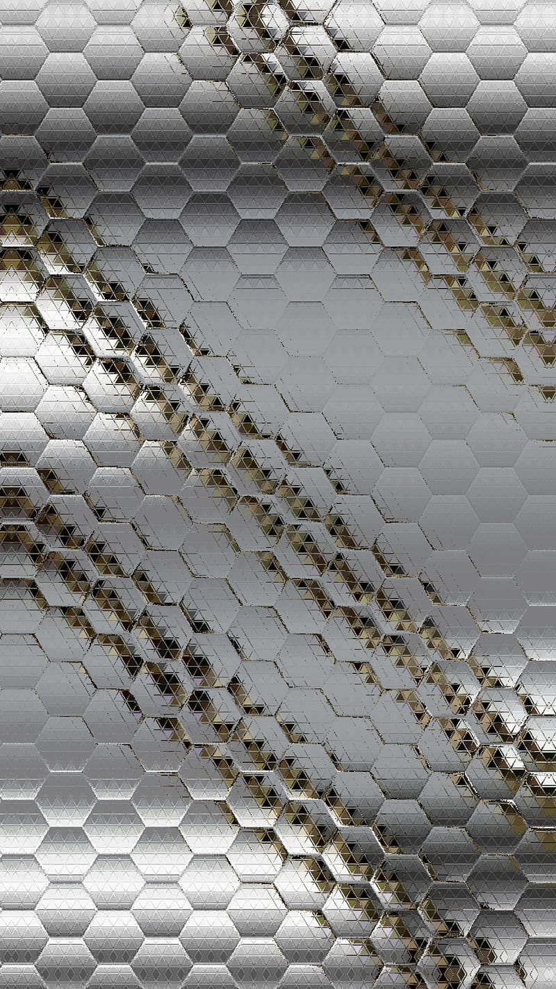 HexTexture1, desenho, hexagon, metal, pattern, forma, silver, texture, HD phone wallpaper