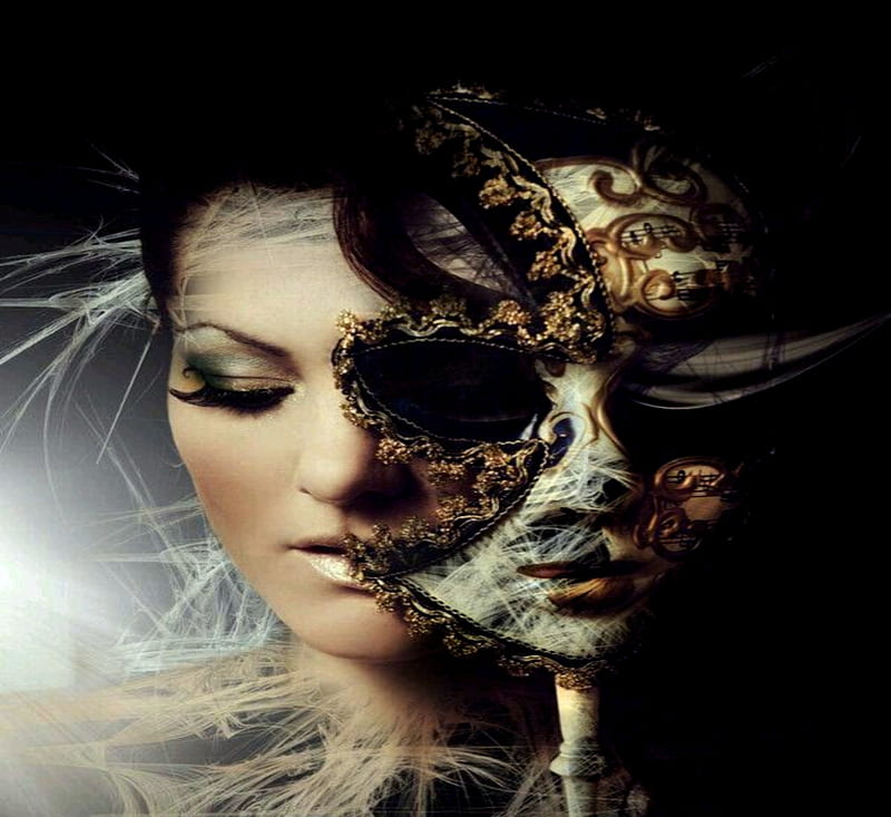 Beautiful Mask, bonito, Mask, Woman, Lacy, HD wallpaper