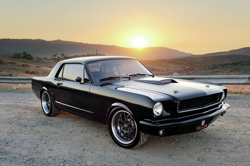 1965-Ford-Mustang-Coupe, Classic, 1965, Black, Ford, HD wallpaper