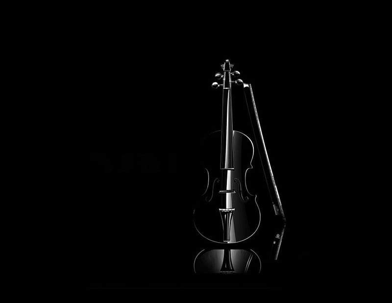 Black Violin, simple, black, violin, violins, HD wallpaper