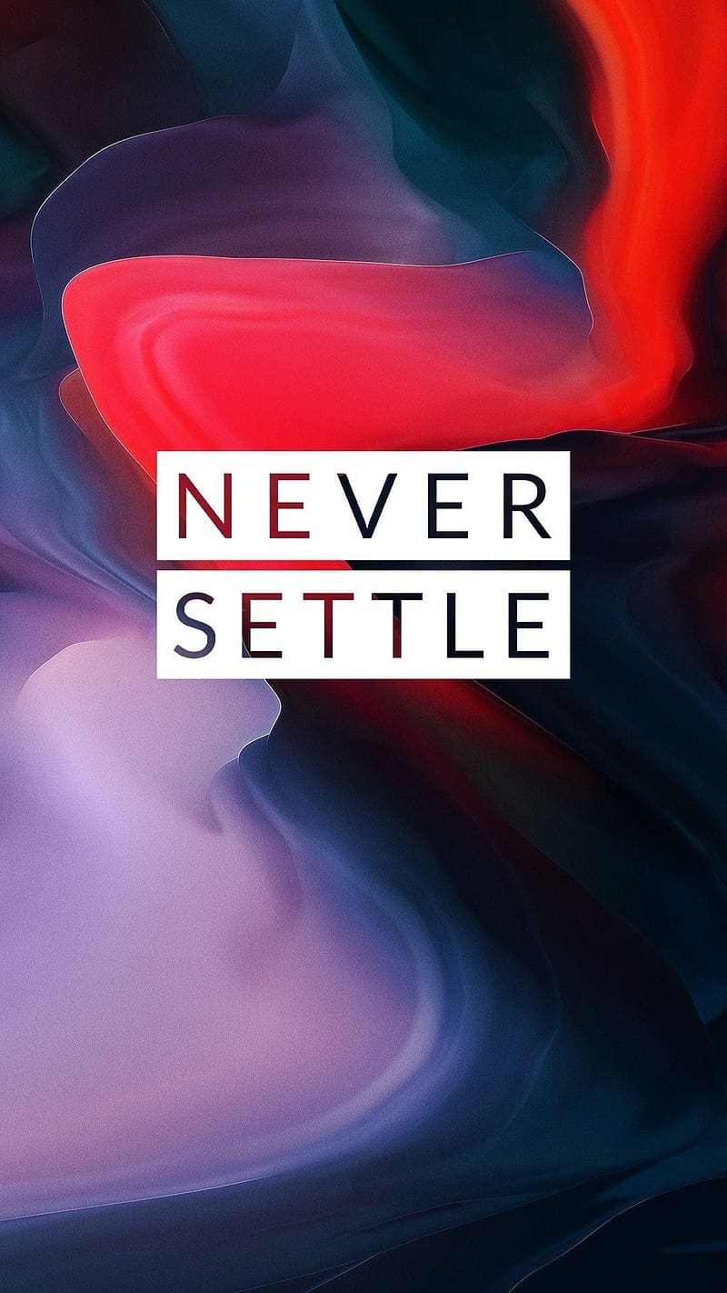 Best Oneplus, Never Settle, red paint, HD phone wallpaper