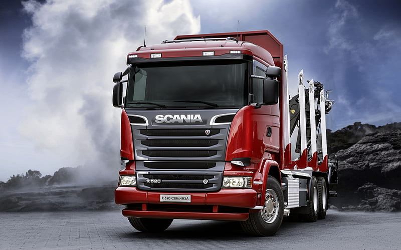 Scania R520 6x4 Streamline Timber Truck 2018 truck, Scania R520, trucks, Scania, HD wallpaper