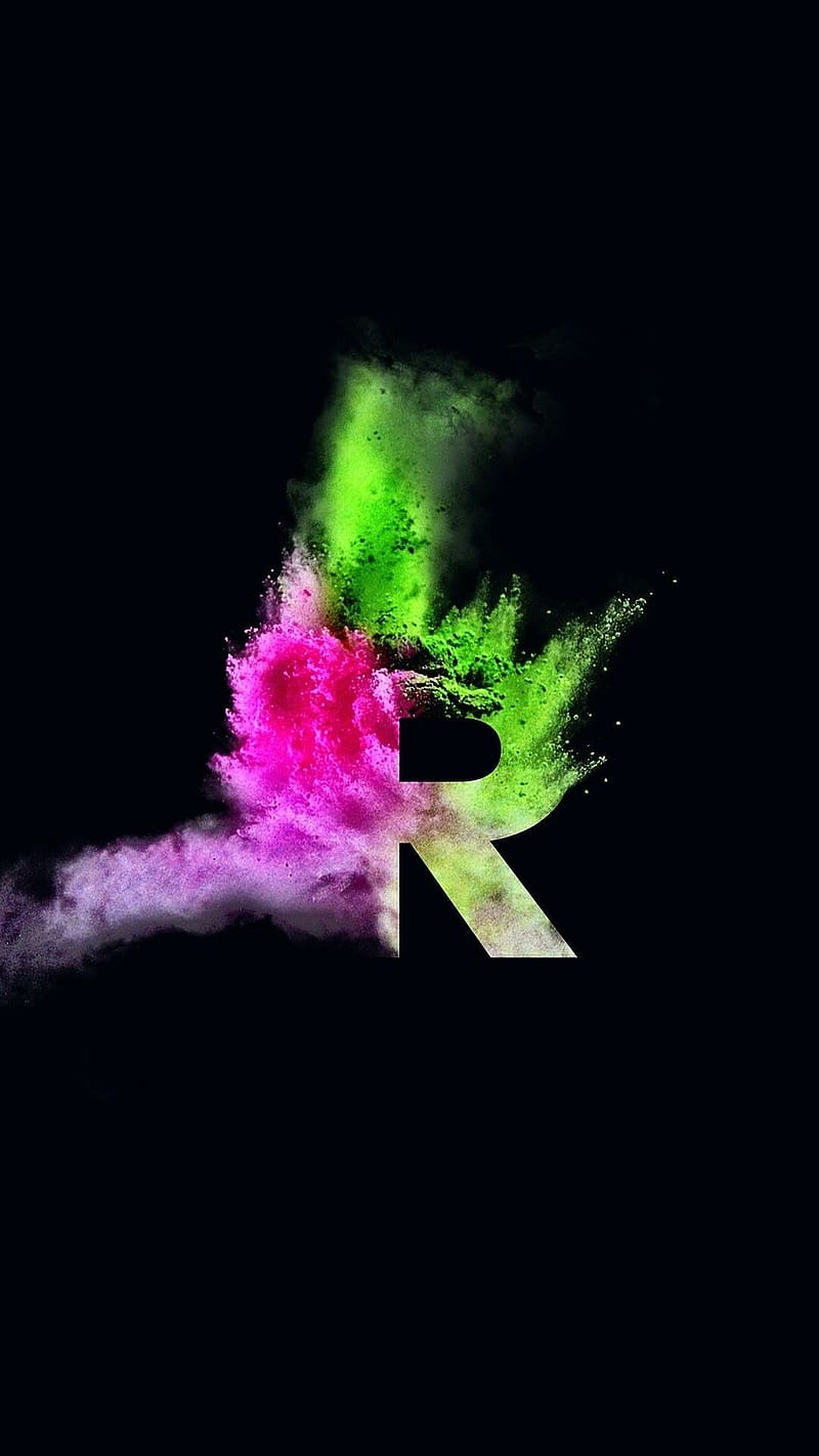 Alphabet Name, colour splash r, colour splash, letter r, HD phone wallpaper
