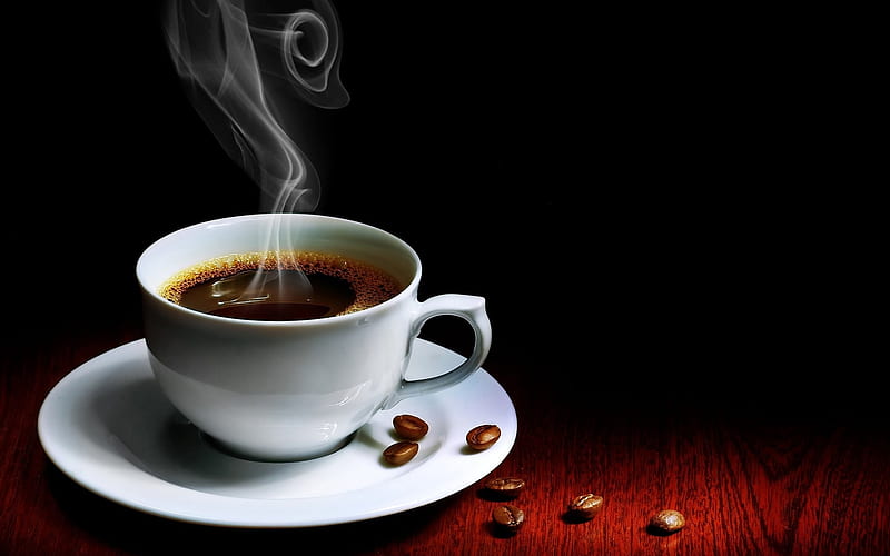 Cup of Coffee, cup, black, nice, coffee, HD wallpaper