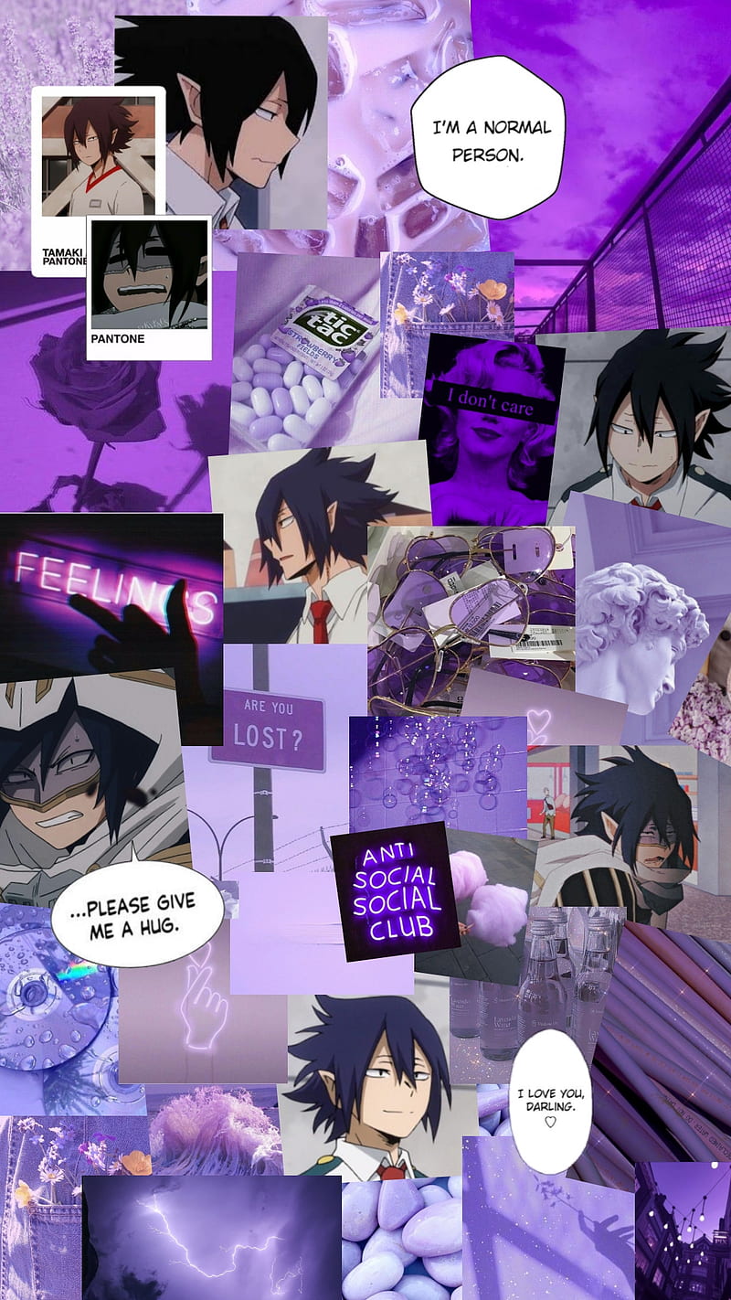 Tamaki Amajiki, aesthetic, anime, big three, bnha, My hell Akademia, mha, purple, HD phone wallpaper