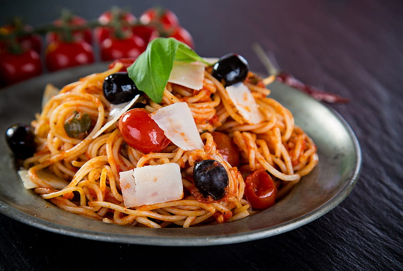 Food, Spaghetti, Pasta, HD wallpaper