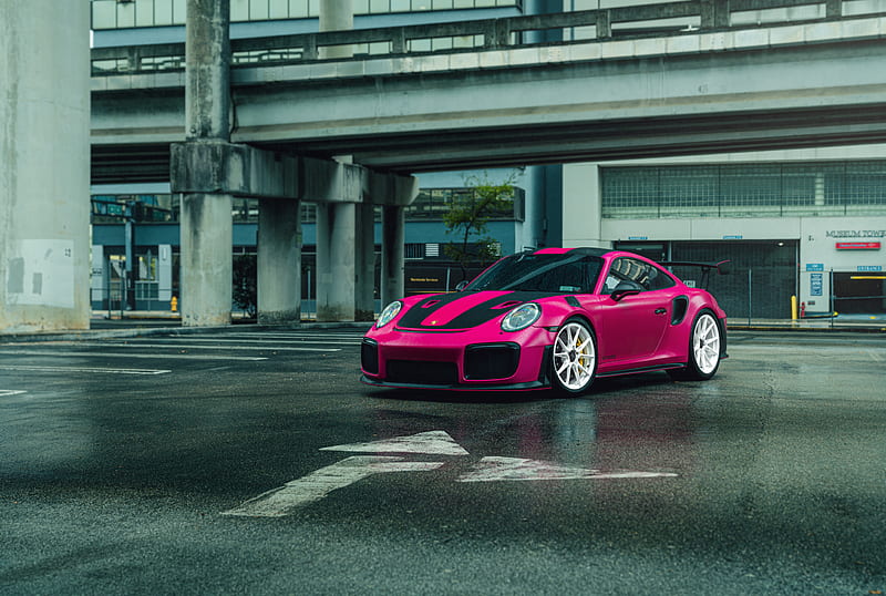 Porsche, Porsche 911 GT2 RS, Car, Pink Car, Porsche 911, Sport Car, HD wallpaper