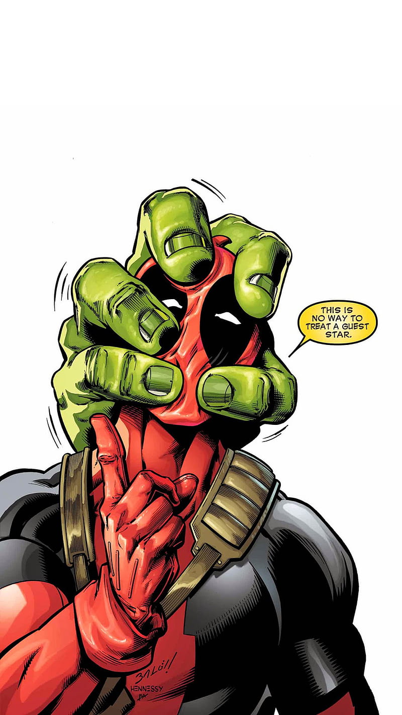 Deadpool, hulk, marvel, HD phone wallpaper