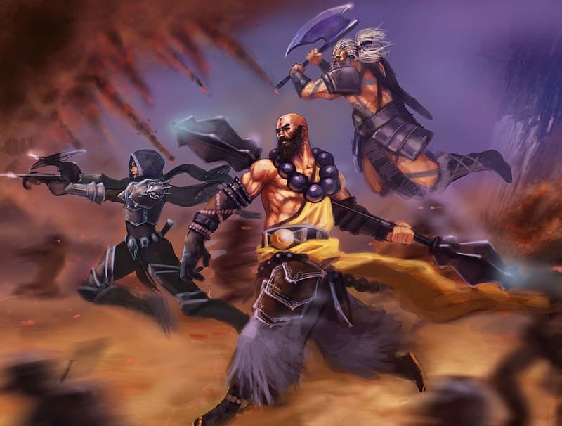 Diablo, Video Game, Diablo Iii, Monk (Diablo Iii), Demon Hunter (Diablo Iii), Barbarian (Diablo Iii), HD wallpaper