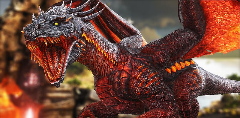Dragon, Video Game, Ark: Survival Evolved, HD wallpaper