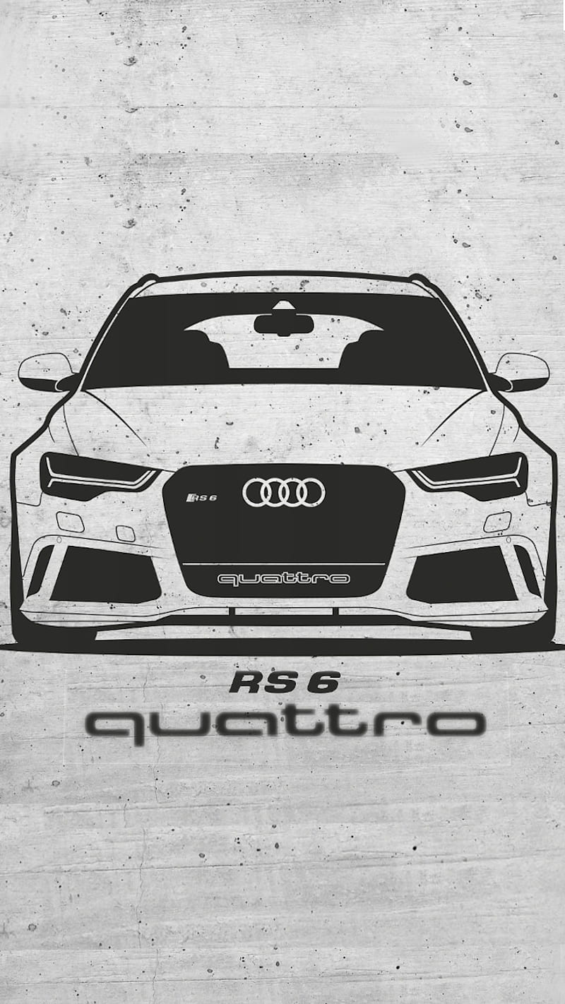 Audi rs6 quatro, black, car, carros, sport, esports, tuning, white, HD phone wallpaper