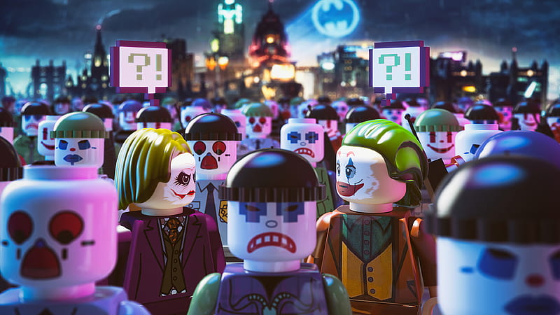 Joker Lego , joker, superheroes, artwork, artstation, lego, HD wallpaper