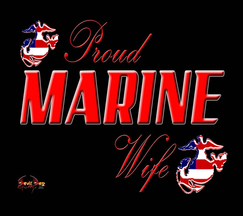 Usmc Proud Wife, marine wife, marines, HD wallpaper