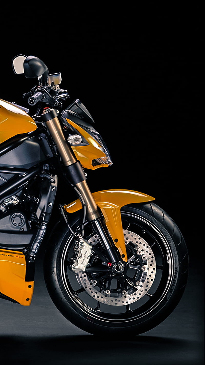 Ducati, auto, bike, yellow, HD phone wallpaper