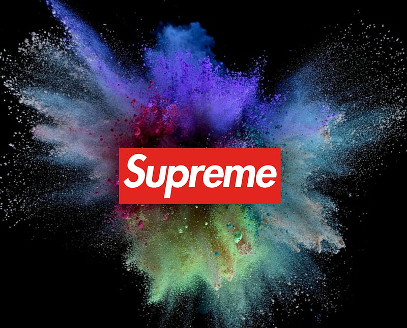 Supreme, color, explosion, splash, HD wallpaper