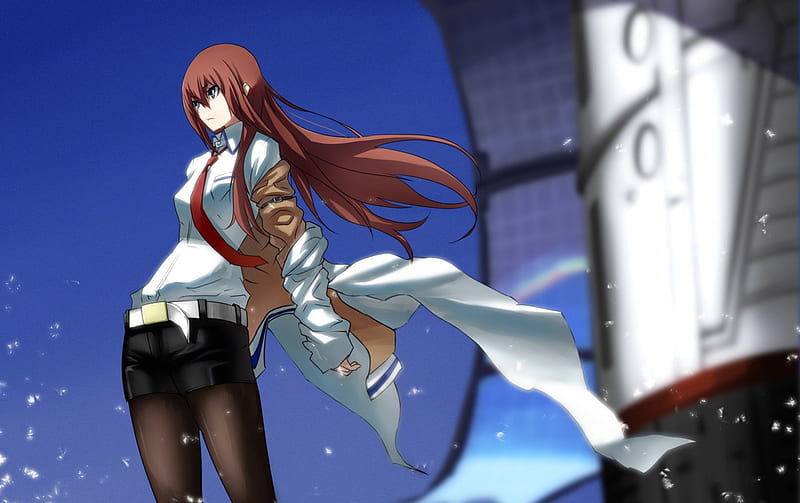 Steins Gate Sky Girl Wind Anime Hd Wallpaper Peakpx