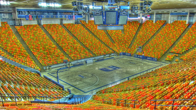 the smith spectrum arena at university of utah r, arena, court, basketball, seats, r, HD wallpaper