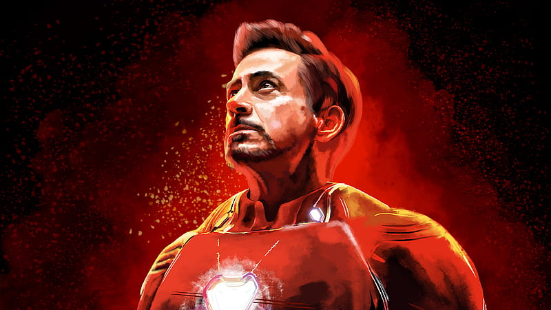 Iron Man Robert Downey, iron-man, superheroes, digital-art, artwork, behance, HD wallpaper