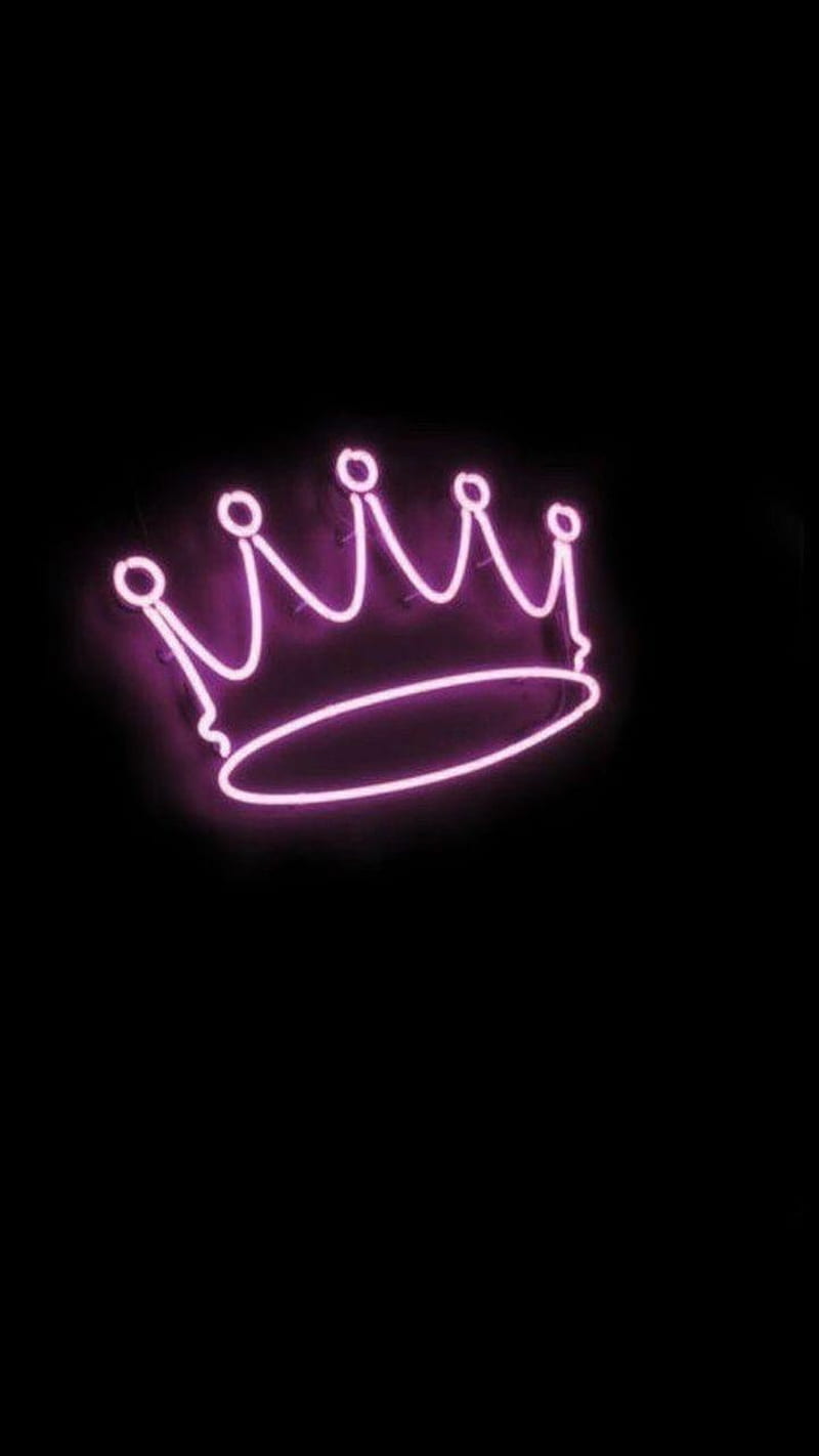 Neon Crown, queen, baddie, HD phone wallpaper