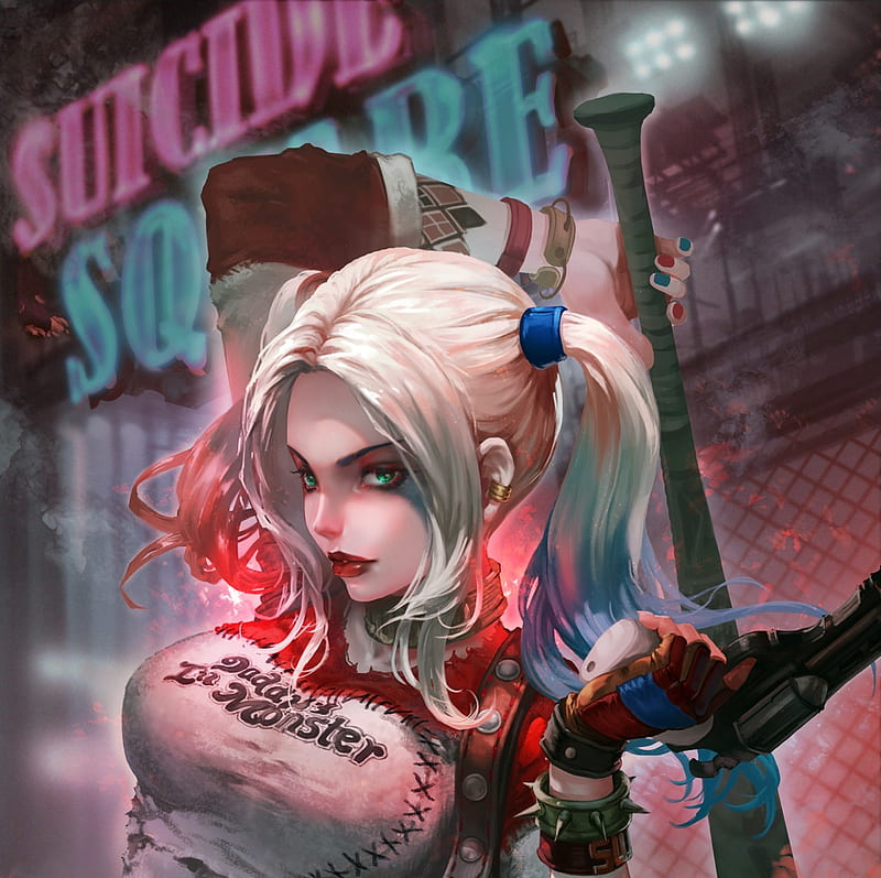 Harley Quinn, girl, art, fantasy, antilous, comics, HD wallpaper | Peakpx