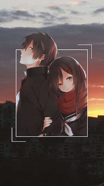 Anime girl boy, girl boy, art, animation, romantic, HD phone wallpaper |  Peakpx
