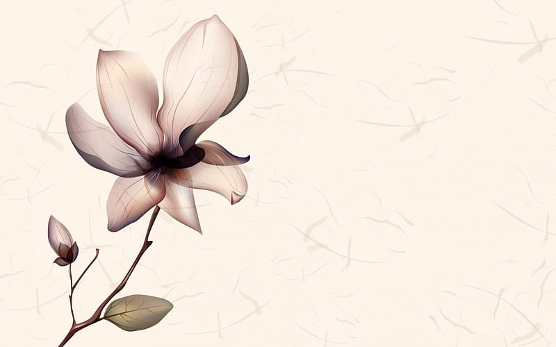 Abstract Flower, flower, one single flower, flowers, leaf, HD wallpaper |  Peakpx