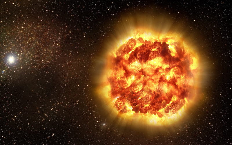 explosion star fire accident-Space graphy, HD wallpaper