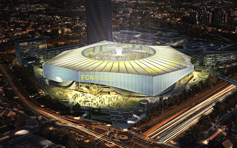 YelloPark, Nantes, France, stadium project, new football stadium, FC Nantes stadium, sports arenas, HD wallpaper