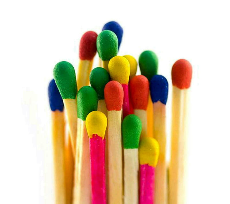 Colourful Matches, colourful, matches, HD wallpaper