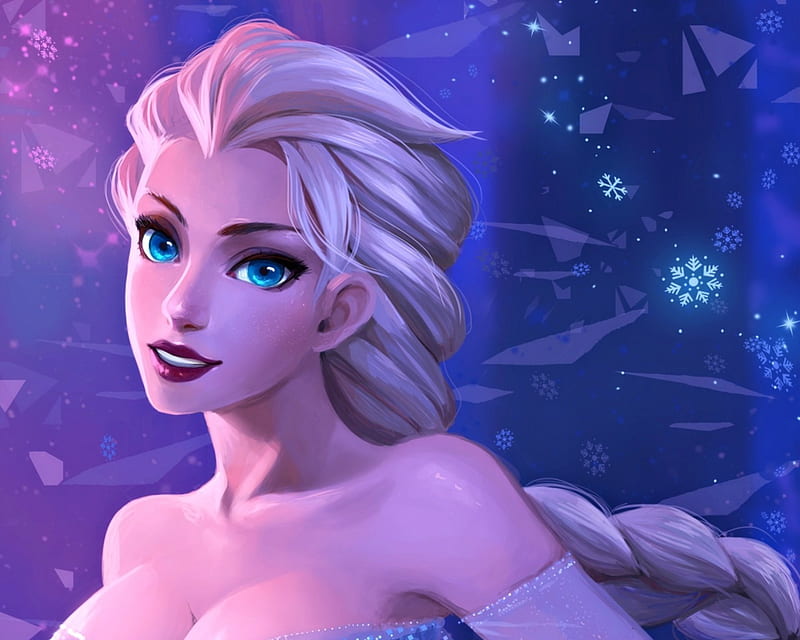 Elsa, fan art, art, preciat, fantasía, niñas, reina de la nieve, rosas,  disney, Fondo de pantalla HD | Peakpx