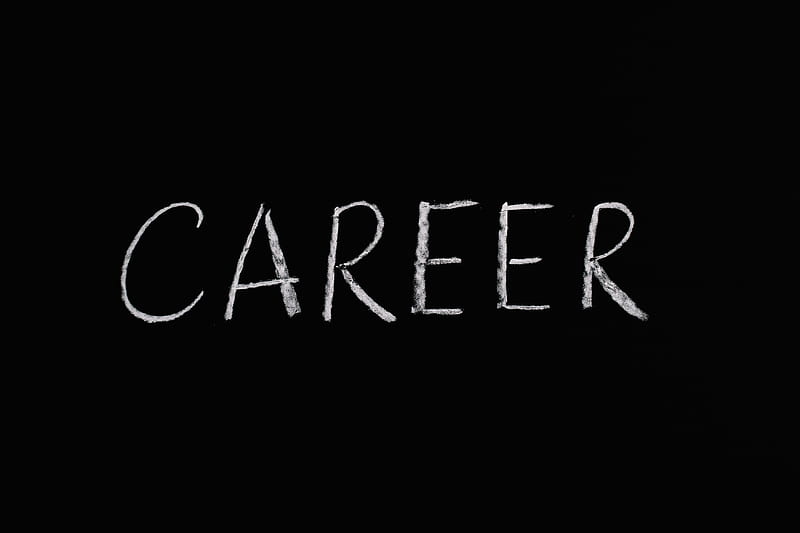 Career Lettering Text on Black Background, HD wallpaper