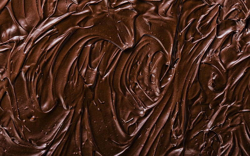 Chocolate texture, dark chocolate background, spread chocolate, sweets, brown  background, HD wallpaper | Peakpx