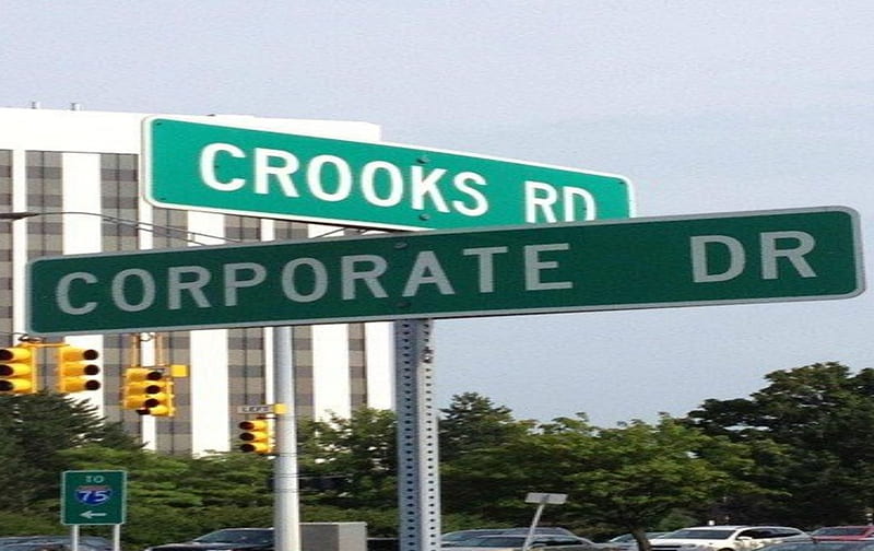 corruption crossroad, road, drives, corporations, crooks, HD wallpaper