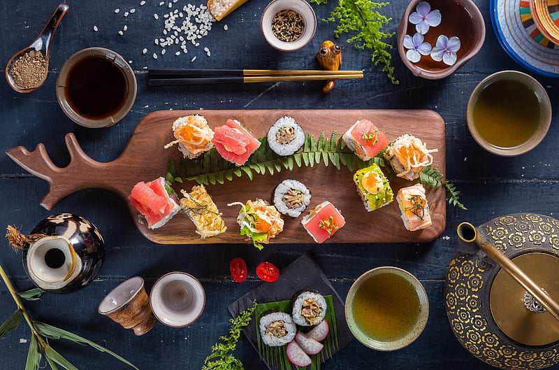 Food, Sushi, Fish, Seafood, Still Life, HD wallpaper