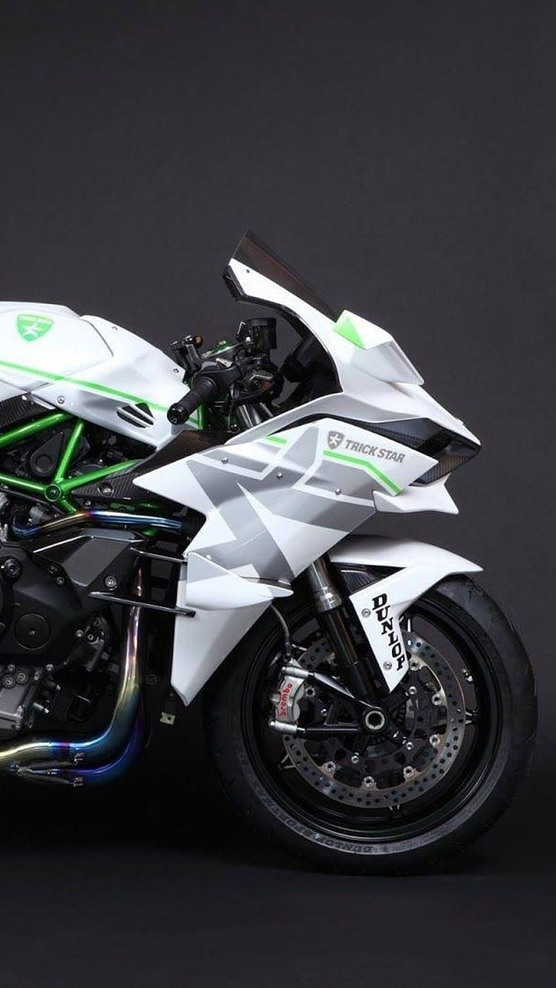 Kawasaki Ninja H2r.white.h2r, kawasaki ninja h2r, white, h2r, bike, moto, HD phone wallpaper