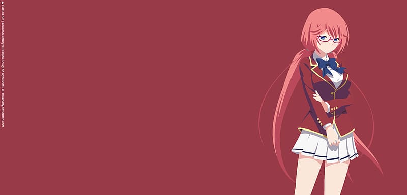 Anime, Glasses, Classroom Of The Elite, Airi Sakura, HD wallpaper