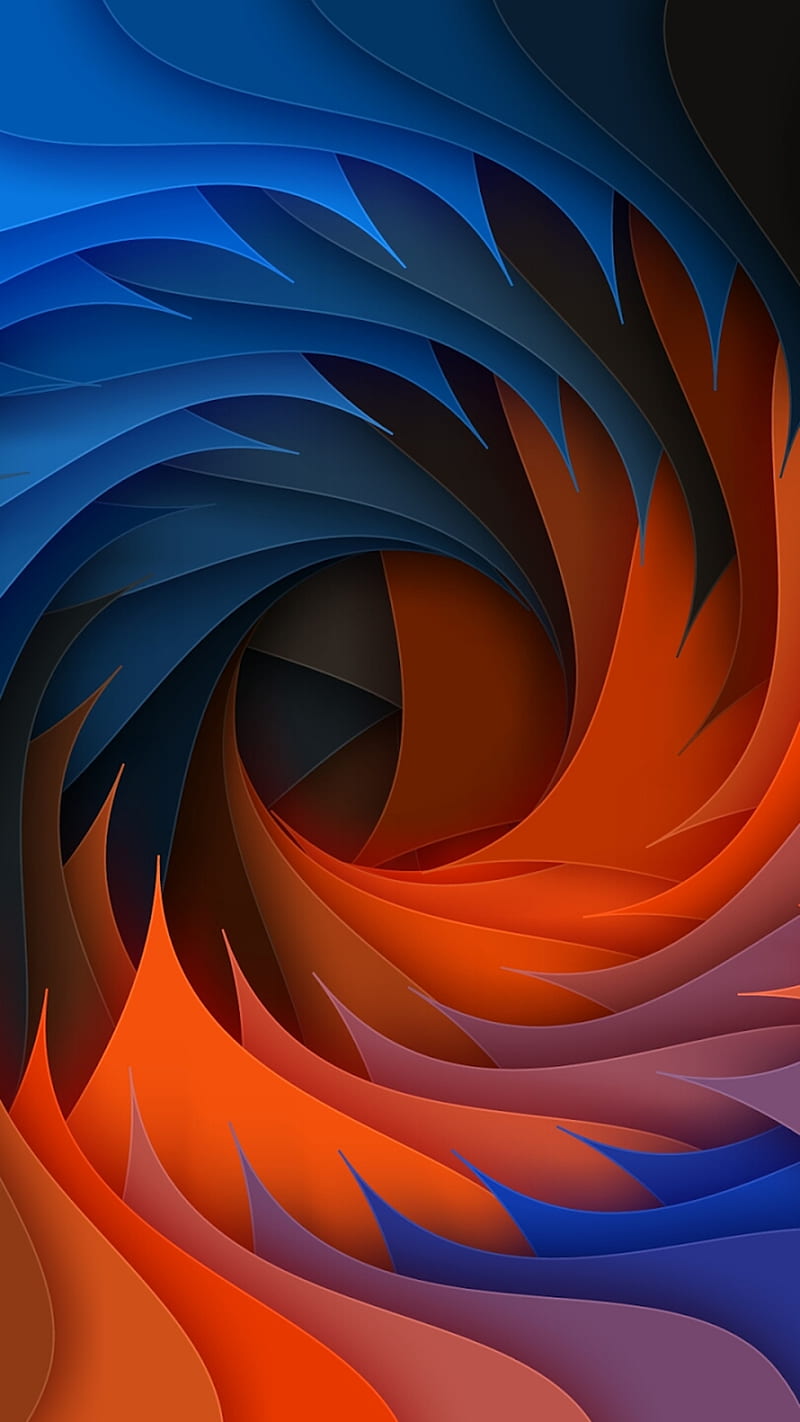 Swirl abstract, android, background, colorful material, HD phone wallpaper