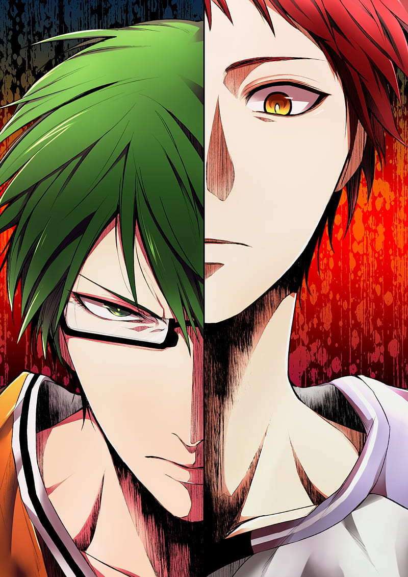 akashi seijuurou and midorima shintarou (kuroko no basuke) drawn, Kuroko No Basket Midorima, HD phone wallpaper