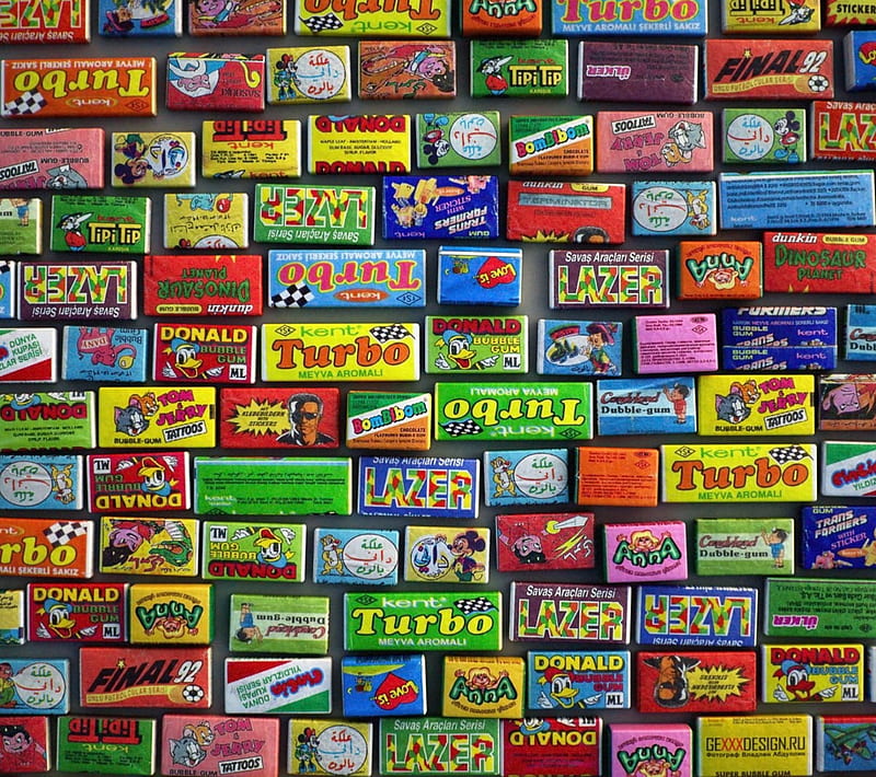 TURBO, chewing, childhood, diversity, gum, set, HD wallpaper