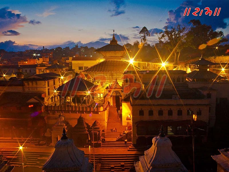 Pashupatinath temple at night , and . Sri Ram, Nepali Temple, HD wallpaper