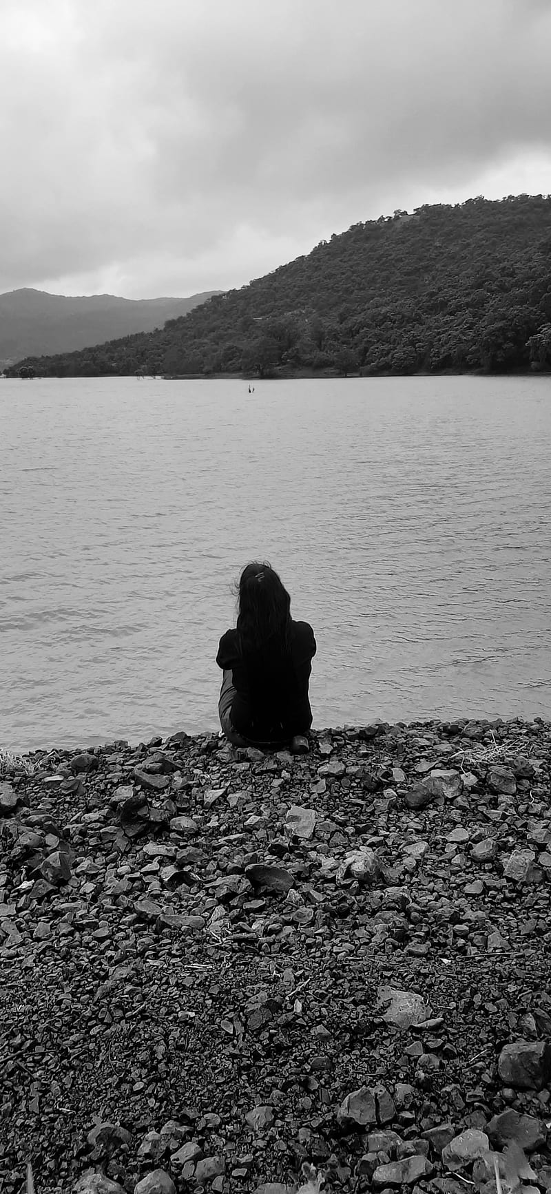 Sad and lonely girl, alone, alone girl, lonely girl, nature, sad ...