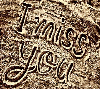 I Miss You, love, sand, HD wallpaper | Peakpx